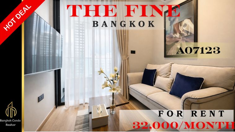 🍀🍀🍀Beautiful condo 🌸 ให้เช่า📌 The Fine Bangkok (Line:@rent2022) พร้อมเข้าอยู่ ✨A07123