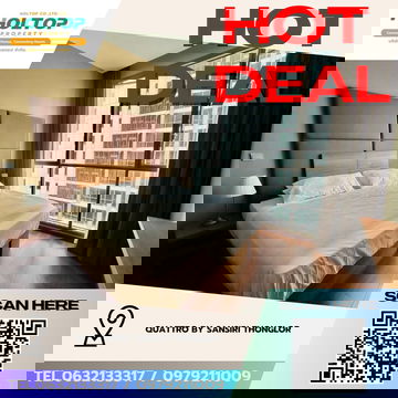 #Z4141💥 140169🔥ให้เช่าคอนโด Quattro by Sansiri Thonglor