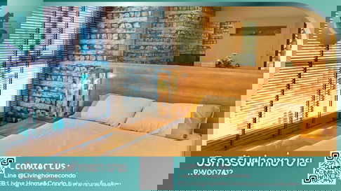 Condo for sale at Rhythm Sathon. Fully furnished room, ready to move in. Chao Phraya River view, room facing ICONSIAM. Near BTS Saphan Taksin.SW003340