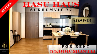 Condos for rent : 🍀🍀🍀 Beautiful Condo for Rent 🌸 📌 Hasu Haus Sukhumvit 77 (Line: @rent2022) ✨ Ready to move in | Property Code: A02444