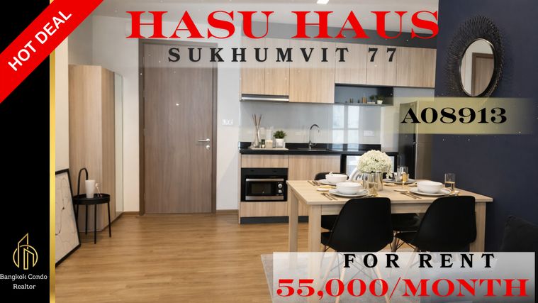 🍀🍀🍀Beautiful condo 🌸 ให้เช่า📌ฮาสุ เฮ้าส์ สุขุมวิท 77 (Line:@rent2022) พร้อมเข้าอยู่ ✨A02444