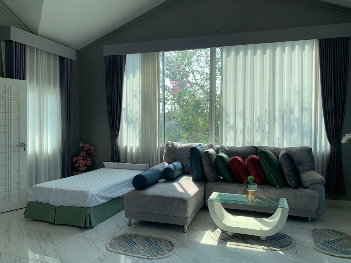 รูป ให้เช่ารีสอร์ทลดาวรรณ์ คอดเทจ ตกแต่งสไตส์ยุโรป คลองสาม ลำลูกกา มีบ้าน4 หลัง 5 ห้องนอน 5 ห้องน้ำ เนื้อที่ 333 ตรว เฟอร์ครบพร้อมอยู่ได้เลย - รูปที่ 23/40