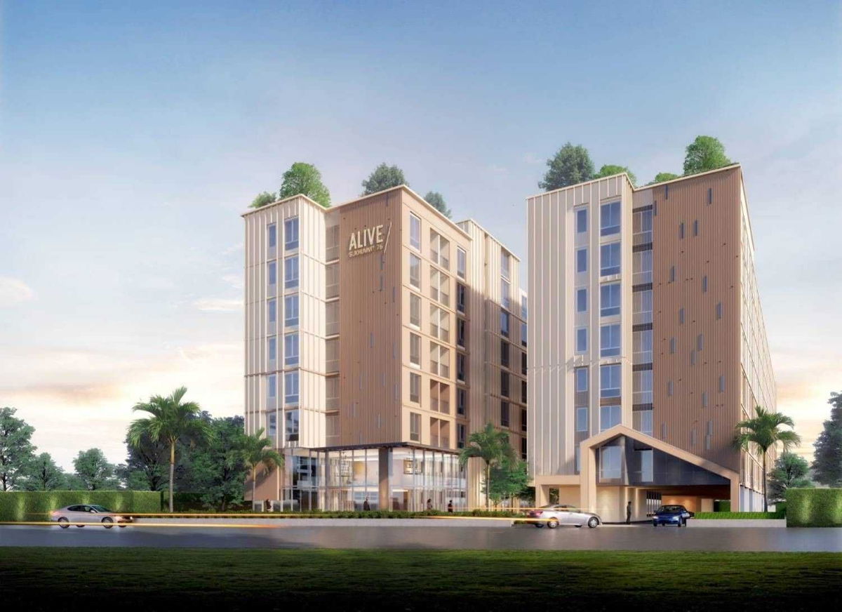 picture ðĨUrgent for rentðĨ ALIVE SUKHUMVIT 76 Building B, 5th floor, new room, first hand, fully furnished, 48.12 sqm 2 bedrooms 1 bathroom Line @bzprOperty - 55/61