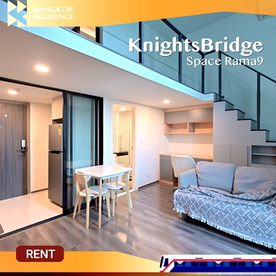 Condos for rent :  Stunning Unit ⭐ KnightsBridge Space Rama 9, Fully Furnished ⭐ Near MRT Rama 9 