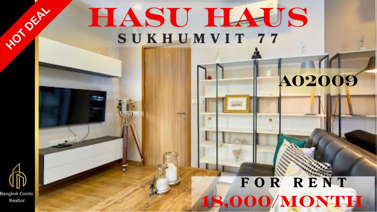 รูป 🍀🍀🍀Beautiful condo 🌸 ให้เช่า📌 ฮาสุ เฮ้าส์ สุขุมวิท77(Line:@rent2022) พร้อมเข้าอยู่ ✨A02009 - รูปที่ 1/16