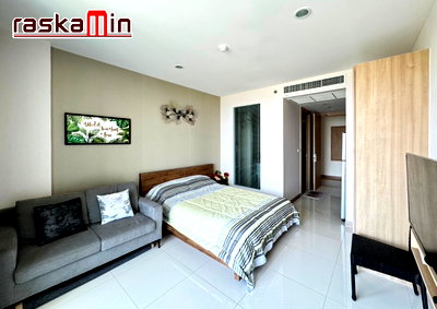 Condos for rent : KT0134📲LineID @556ryccg🏄‍♂️Studio 32sqm Floor40 Tower A🌊Sea view Fully furnished🌴The Riviera Wongamat North Pattaya