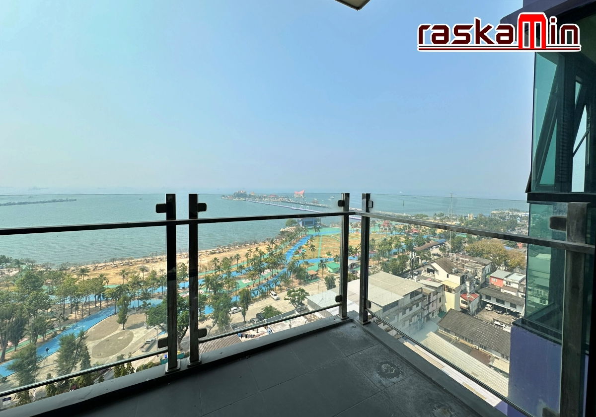 picture FQ🗺️KT0131📲LineID @556ryccg🏖️1Bedroom 44.6sqm Floor12A Tower A🌊Sea view+Koh Loi🌴Ladda Plus Sriracha condo - 1/18