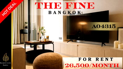 Condos for rent : 🍀🍀🍀 Beautiful Condo for Rent 🌸 📌 The Fine Bangkok (Line: @rent2022) ✨ Ready to move in | Property Code: A04315