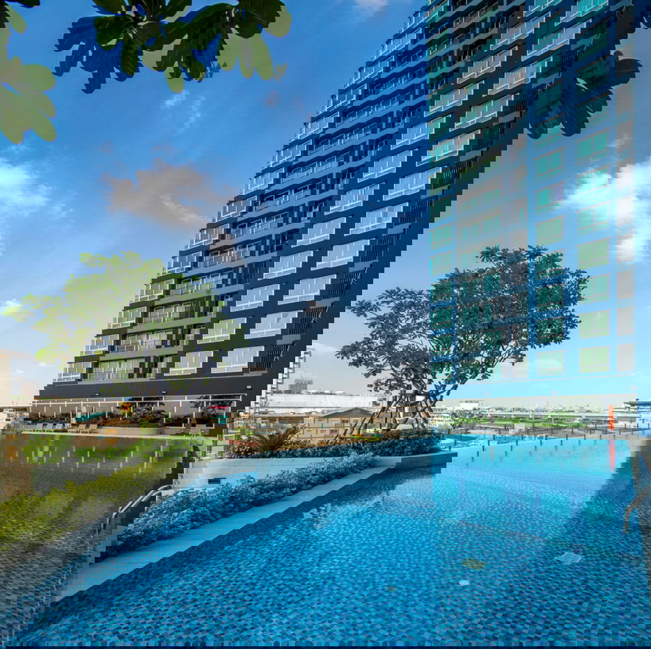 picture ðĨFor RentðĨREADY to move in, WIFI included The Metropolis Samrong, 0 meters from BTS, 2 bedroom 52 sqm, on 14th Floor - 16/21