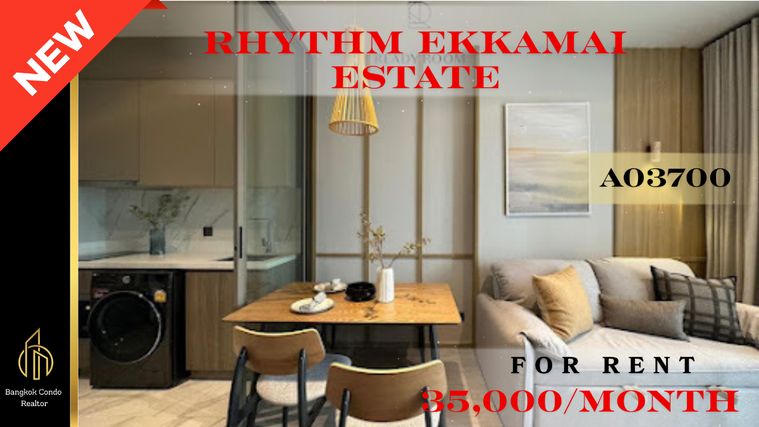 🍀🍀🍀 Exclusive Unit🌹🌹ให้เช่า📌 ริธึ่ม เอกมัย เอสเตท (Line:@rent2022) พร้อมเข้าอยู่ ✨A03700