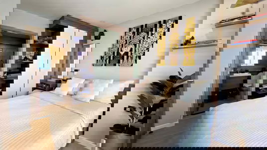 รูปภาพ อพาร์ทเมนต์ 1 ห้องนอน ใกล้หาดบางเทา พร้อมสระว่ายน้ำ ฟิตเนส ซาวน่า และพื้นที่ทำงานร่วมกัน