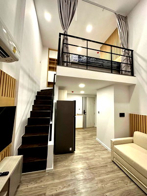 Condos for rent : Cheapest in the project! ‼️ For Rent 🔥 Kave Mutant Salaya Duplex unit. Beautiful room, fully furnished + washing machine included.📍