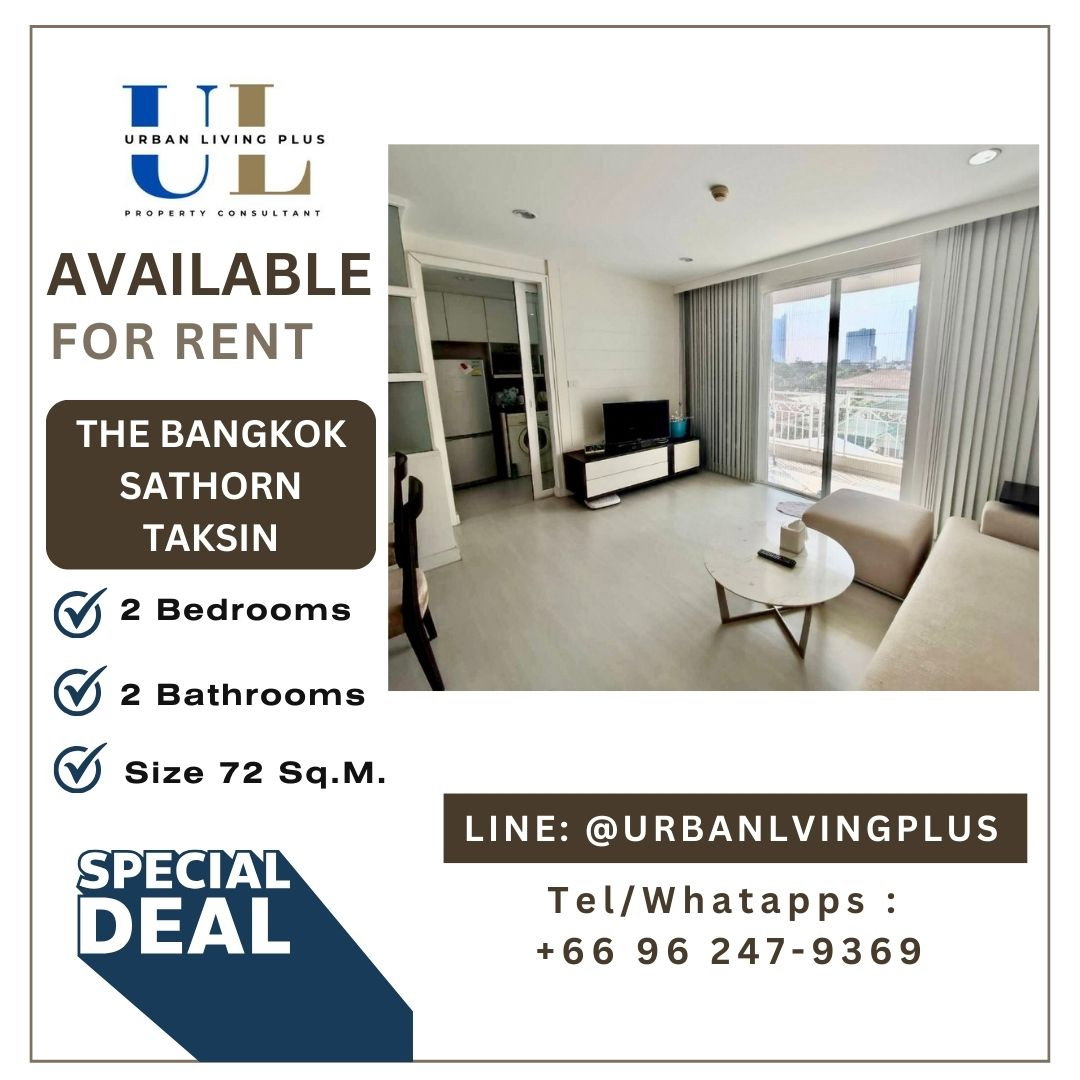 ( UL2409192 ) Tel/Line 096-247-9369✨ ให้เช่า !! THE BANGKOK SATHORN-TAKSIN 2 ห้อนอน 2 ห้องน้ำ ขนาด 71 ตร.ม. ห้องสวย ชั้นสูง !!!