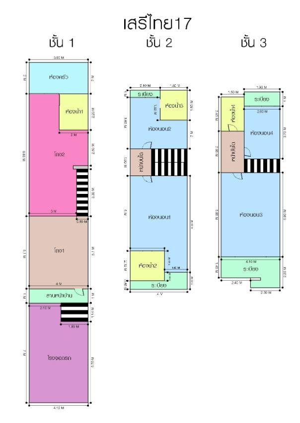 picture Urgent sale! 3-story townhome, Seri Thai 17, newly renovated in a stylish, eye-catching white design. Ready to move in. - 25/25