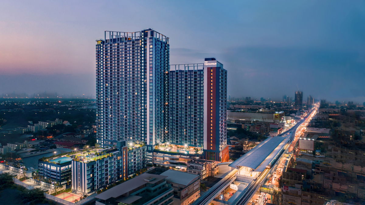 picture ðĨFor RentðĨREADY to move in, WIFI included The Metropolis Samrong, 0 meters from BTS, 2 bedroom 52 sqm, on 14th Floor - 11/21