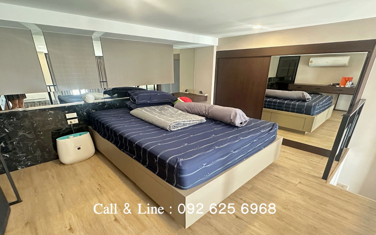 picture For rent 🏠 The Rich Rama 9 Condo, Duplex 1 bedroom, 1 bathroom. Beautiful room, ready to move in. 🚆 Near Airport Rail Link, Hua Mak Station. - 8/31