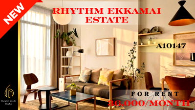 Condos for rent : 🍀🍀🍀 Exclusive Unit for Rent 🌹🌹 📌 Rhythm Ekkamai Estate (Line: @rent2022) ✨ Ready to move in | Property Code: A10147