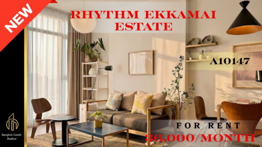 รูปภาพ 🍀🍀🍀 Exclusive Unit for Rent 🌹🌹 📌 Rhythm Ekkamai Estate (Line: @rent2022) ✨ Ready to move in | Property Code: A10147