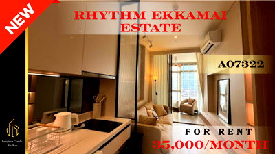 Condos for rent : 🍀🍀🍀 Exclusive Unit for Rent 🌹🌹 📌 Rhythm Ekkamai Estate (Line: @rent2022) ✨ Ready to move in | Property Code: A07322