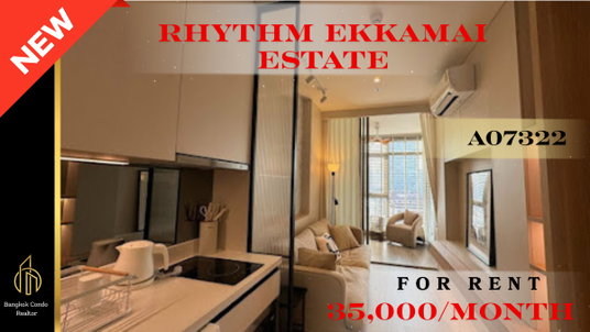 รูปภาพ 🍀🍀🍀 Exclusive Unit for Rent 🌹🌹 📌 Rhythm Ekkamai Estate (Line: @rent2022) ✨ Ready to move in | Property Code: A07322