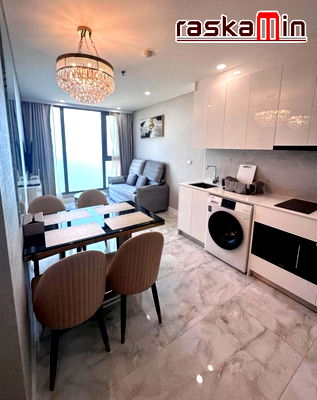 Condos for rent Jomtien Sai 2 : KT0171📲LineID @556ryccg🏖️1Bedroom 37sqm Floor43🌅Sea view Fully furnished🌴Copacabana Beach Jomtien