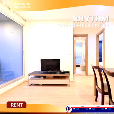 Condos for rent : RHYTHM Ratchada-Huaikhwang ⭐ Beautiful high-floor room at  great price 🔥 Near MRT Huai Khwang 