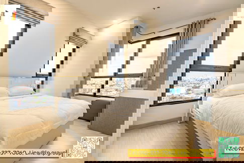 2-bed for rent at Supalai Loft Prajadhipok – Wongwian Yai, near BTS Wongwian Yai, ready to move in (FREE!! Wi-Fi, air-conditioner cleaning every 6 m).