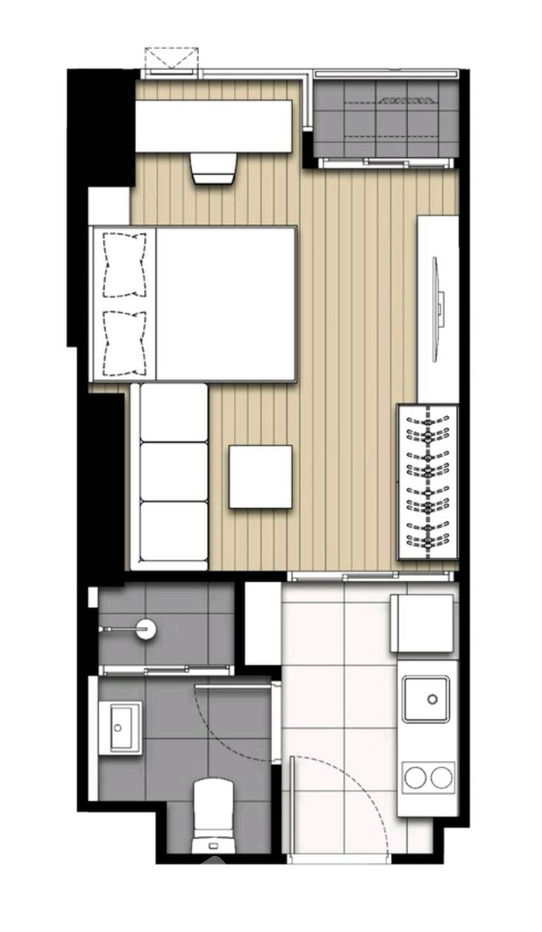 รูป คอนโด สตูดิโอ ที่ คัลเจอร์ ทองหล่อ ใกล้ BTS ทองหล่อ (ID 2553422) - รูปที่ 3/10