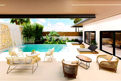 บ้านเดี่ยว เกาะสมุย สุราษฎร์ธานี : [920121001-2767] Elegant 2-Bedroom Villa with Private Pool and Lush Garden