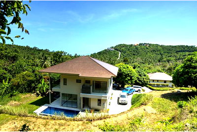 บ้านเดี่ยว เกาะสมุย สุราษฎร์ธานี : [920121001-2295] Mountain View Duplex Pool Villa in Bang Por, Samui. Investment Chance!
