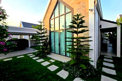 Houses for sale Bang Lamung Chonburi : [920471004-1116] American Barn House Style -Type B Feel Cozy in Map Prachan, Pattaya.