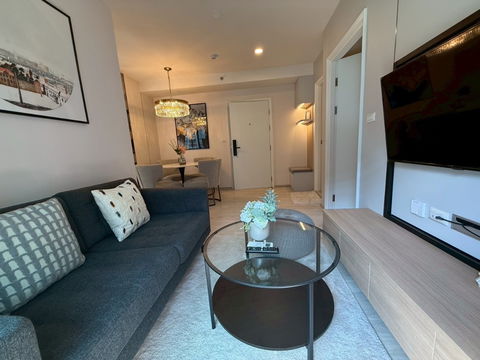 ✅For Rent: Escent Park Ville, 2 bedrooms, 1st floor, 60 sq m. Pool view☎️064-792-4426 (Ben)