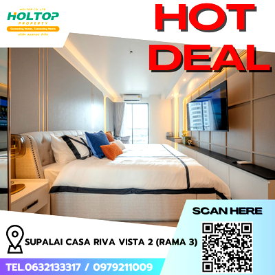 คอนโดให้เช่า : #R8876 🎉 180169 ให้เช่าคอนโด Supalai casa riva vista 2 (Rama 3)
