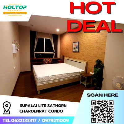คอนโดให้เช่า : #R8885 🎉 180169 ให้เช่าคอนโด Supalai Lite Sathorn-Charoenrat Condo 