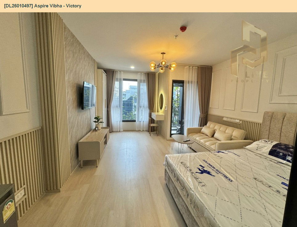 รูป DL26010497 ให้เช่าคอนโด แอสปาย วิภา - วิคตอรี่ (Aspire Vibha - Victory) ใกล้ ARL พญาไท พร้อมเข้าอยู่ โทรด่วน 0800343450 LineID @655ebbvc - รูปที่ 3/11