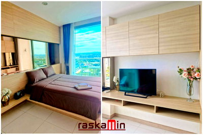 Condos for sale : KT0057📲LineID @556ryccg🦞STUDIO 32sqm Floor 25 Fully furnished The Riviera Wongamat Beach🦀North Pattaya