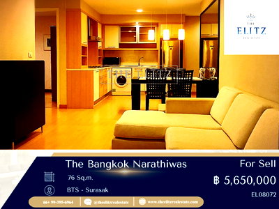 ขายคอนโด : ✨Oasis ใจกลางนราธิวาส ✨ ขาย The Bangkok Narathiwas ห้องกว้าง เงียบสงบ เป็นส่วนตัว สังคมคุณภาพ 🎉