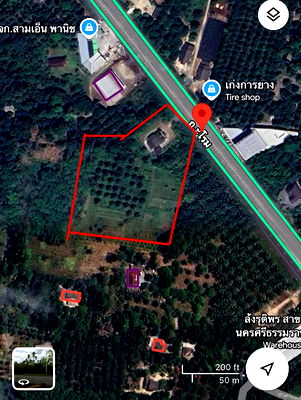 ที่ดิน นครศรีธรรมราช : ขายที่ดินพร้อมสิ่งปลูกสร้าง 8 ไร่ ติดถนนใหญ่ อ.พรหมคีรี จ.นครศรีธรรมราช