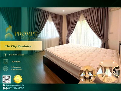 เช่าบ้านเดี่ยว วัดพระยาสุเรนทร์ : ST13776 - The City Ramintra  : Fashion Island
