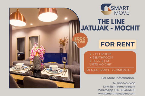 รูปภาพ 🔥 สำหรับเช่า !! วิวสวน, ชั้นสูง 12++, ทำเลดี!! 🔥 Code C20240301000......The Line Jatujak - Mochit, 2 ห้งนอน, 2 ห้องน้ำ, แต่งครบ, พร้อมเข้าอยู่ 📣📣