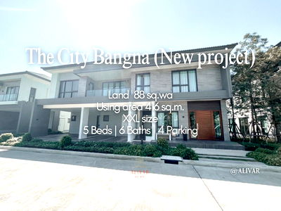 Houses for rent Bang Pu Industrial Estate (North) : RH013126 For rent: 2-story detached house at The City Bangna (new project), near Mega Bangna.