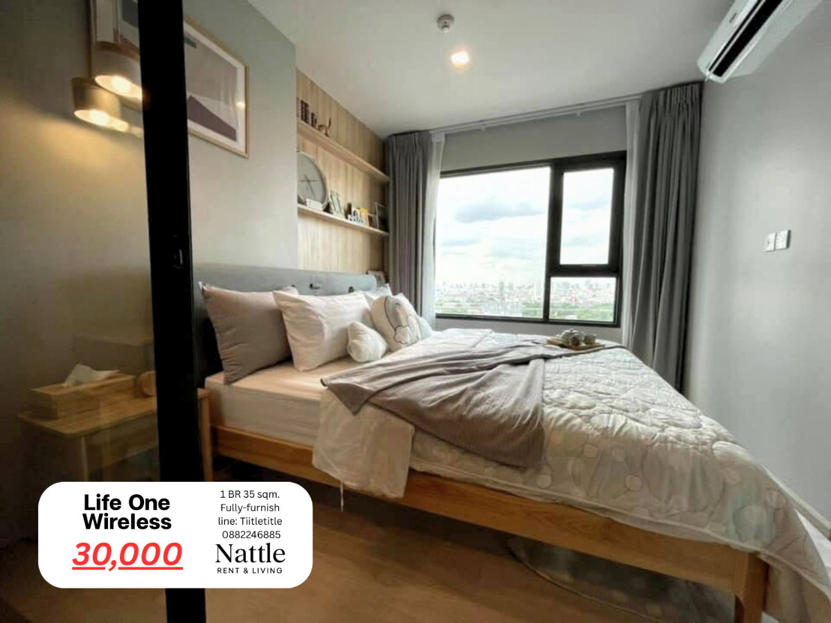 รูป [ว่าง1มีนา ต่อรองได้] Life One Wireless 1 นอน ห้องบิ้วอิน 30,000 บาทต่อเดือน เฟอร์ เครื่องใช้ไฟฟ้าครบ BTS เพลินจิต Line: Tiitletitle call 0882246885 - รูปที่ 4/13
