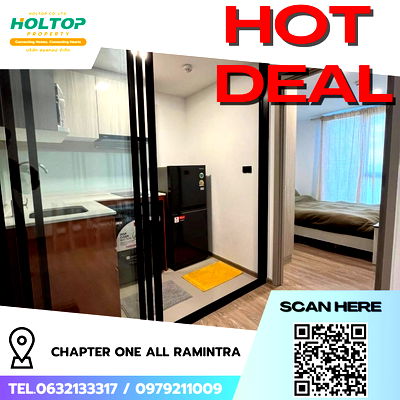 เช่าคอนโด ฟู๊ดแลนด์ รามอินทรา : #R8963 🎉 200169 ให้เช่าคอนโด Chapter One All Ramintra 