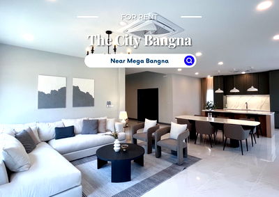 Townhouses for rent Bang Plee Samut Prakarn : The City Bangna | Price 229,000 THB | Beautiful house, great location, fully furnished, ready to move in.
