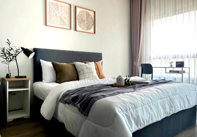 คอนโดให้เช่า : Rich Point  ชั้น 12 ตึก A ขนาด 27 ตรม.  ติดBTS วุฒากาศ วิวเมือง