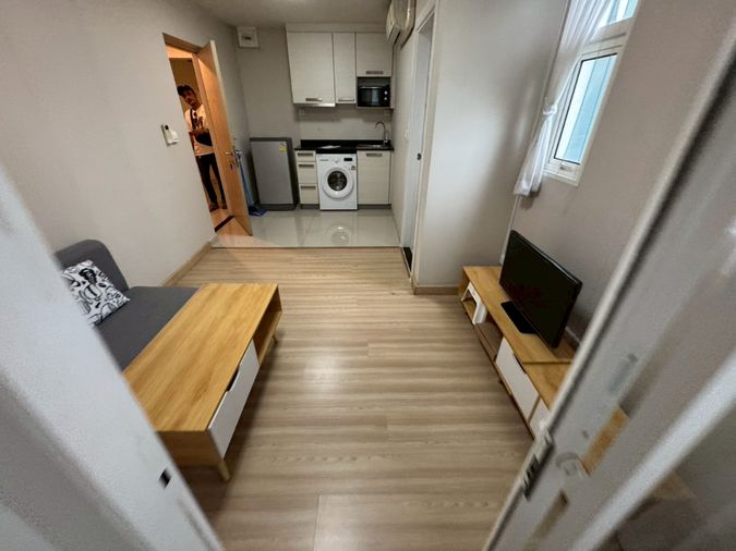 ให้เช่าห้อง 1 นอน ขนาด 32 ตร.ม ชั้น 13  ตึก C  เฟอร์ครบ  เอ็มโซไซตี้คอนโดเมืองทองธานี ราคาเช่า 8,000/เดือน