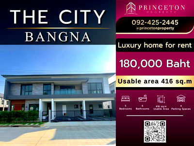 Houses for rent Bang Pu Industrial Estate (North) : House For Rent The City Bangna, Prime Location Near Mega Bangna!