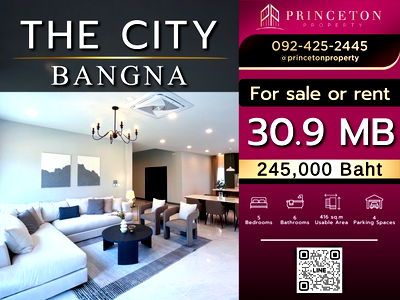 Houses for rent Bang Pu Industrial Estate (North) : House For Rent The City Bangna, Prime Location Near Mega Bangna