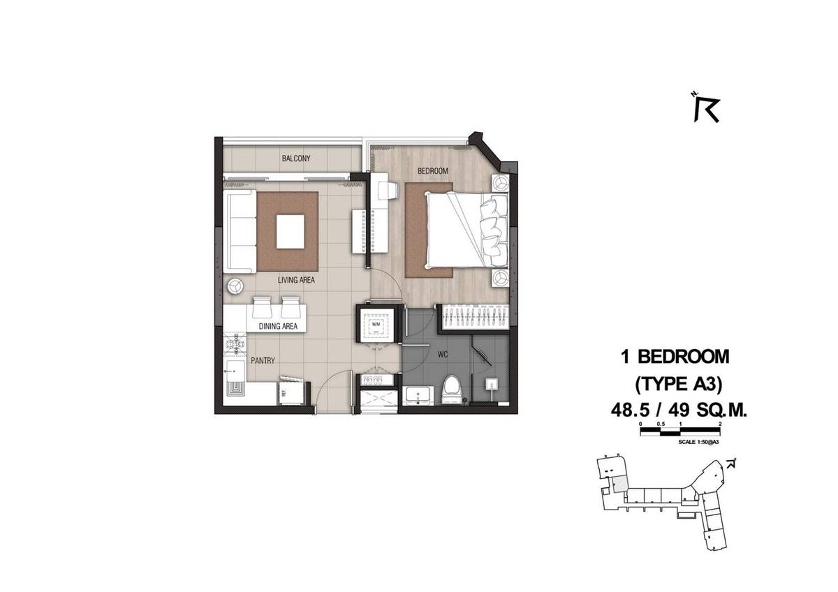 picture 1-BR Condo at Menam Residences in Wat Phraya Krai (ID 2564889) - 20/20