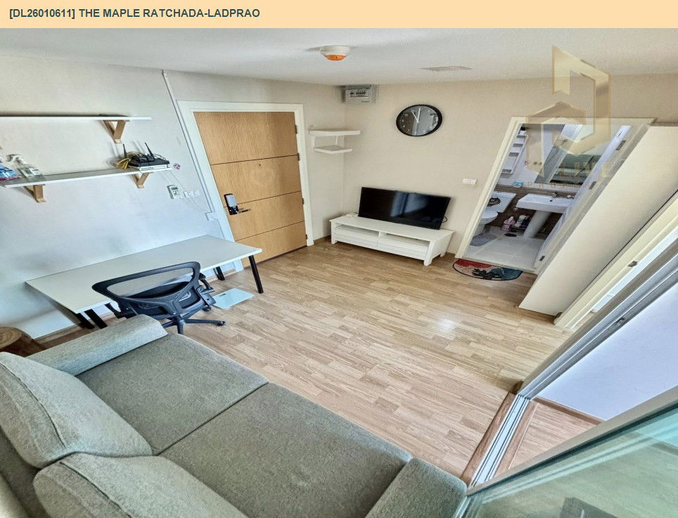 รูป DL26010611 ให้เช่าคอนโด เดอะ เมเปิ้ล รัชดา-ลาดพร้าว (The Maple Ratchada-Ladprao) ใกล้ MRT รัชดา พร้อมเข้าอยู่ โทรด่วน 0800343450 LineID @655ebbvc - รูปที่ 4/5